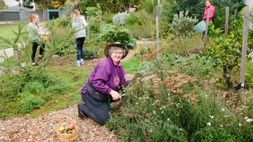 woman gardening