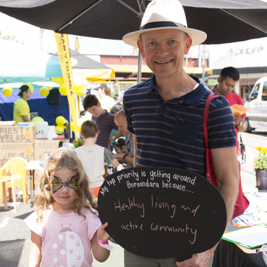 Locals at one of our pop-up Council events