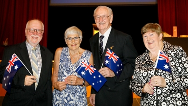 2018 Boroondara citizens award winners, Walter Scharley, Vivienne Harkness, Bernie Smith and Anne Brown.