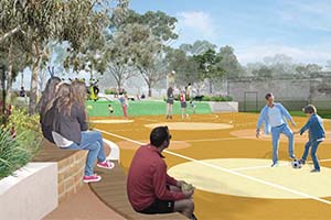 Artistic impression of the activities area