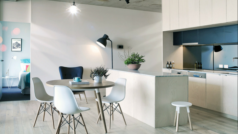 Inside one of the award winning apartments in East Hawthorn