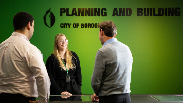 The Planning and Building counter at Council Offices