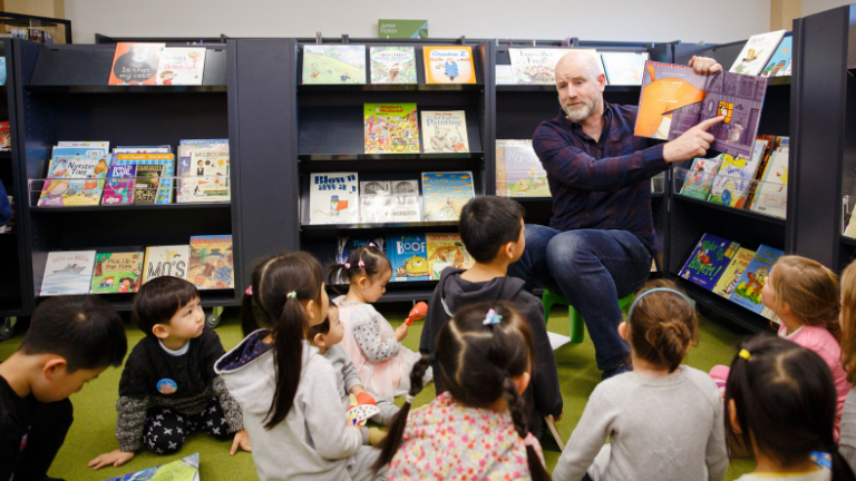 Children listen to a story at Balwyn Library
