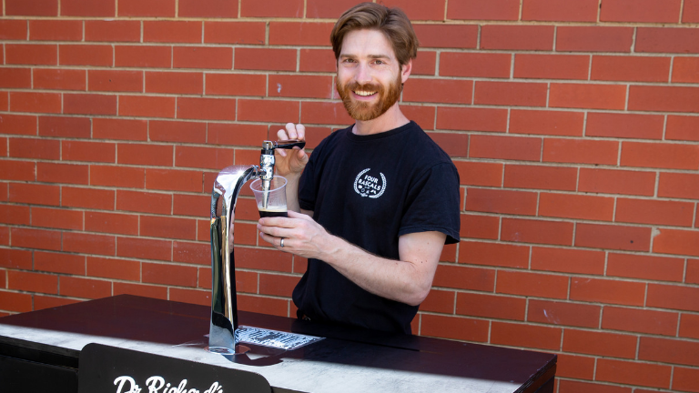 Barista and co-owner of Four Rascals Coffee, Richard Askin