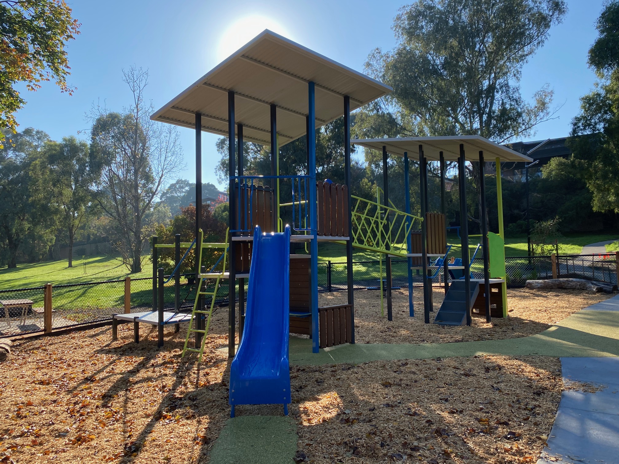 The replaced playground at Pridmore Park