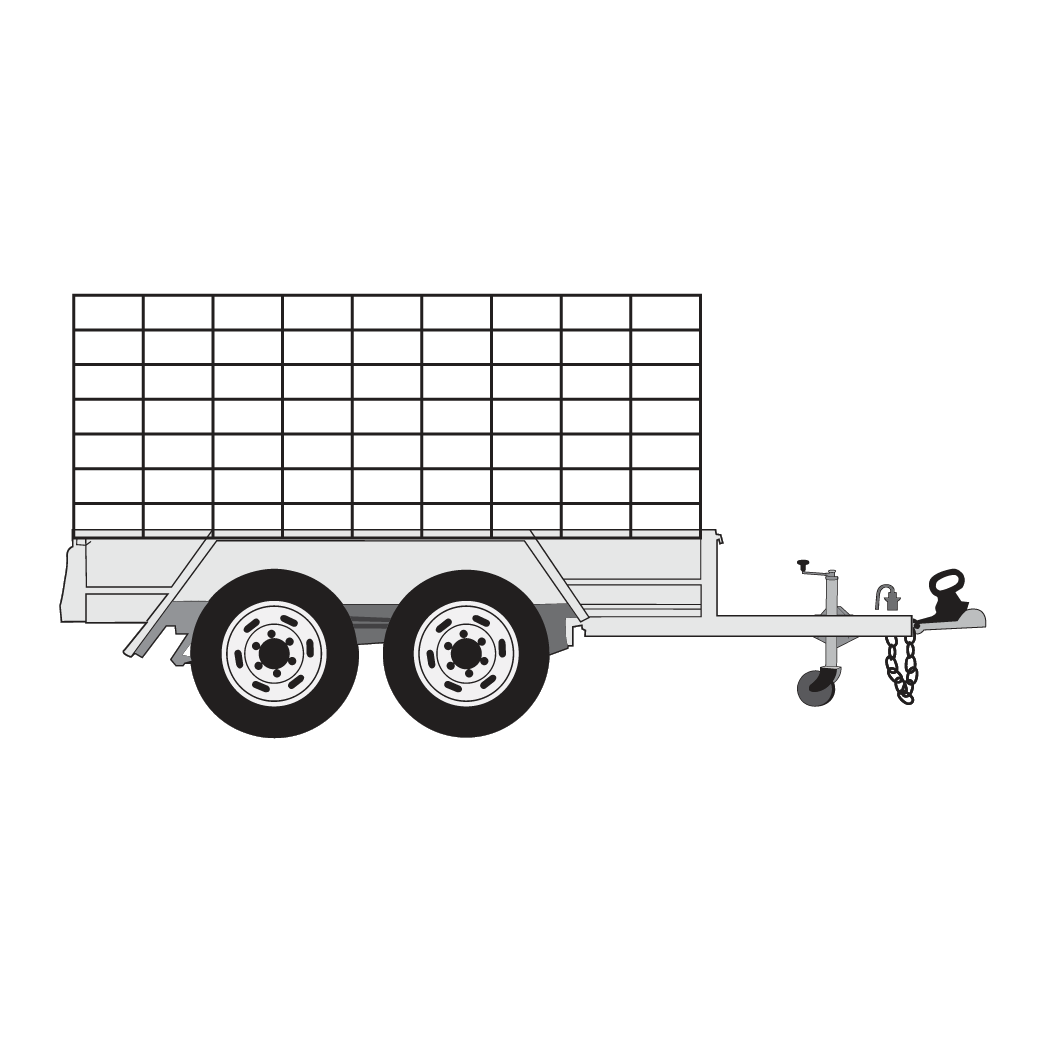 Illustration of a high tandem trailer