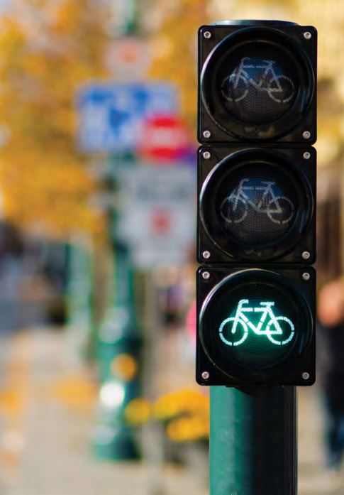 A traffic light for bikes