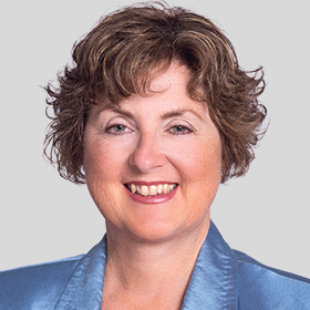 Councillor Cynthia Watson smiling and wearing a light blue top