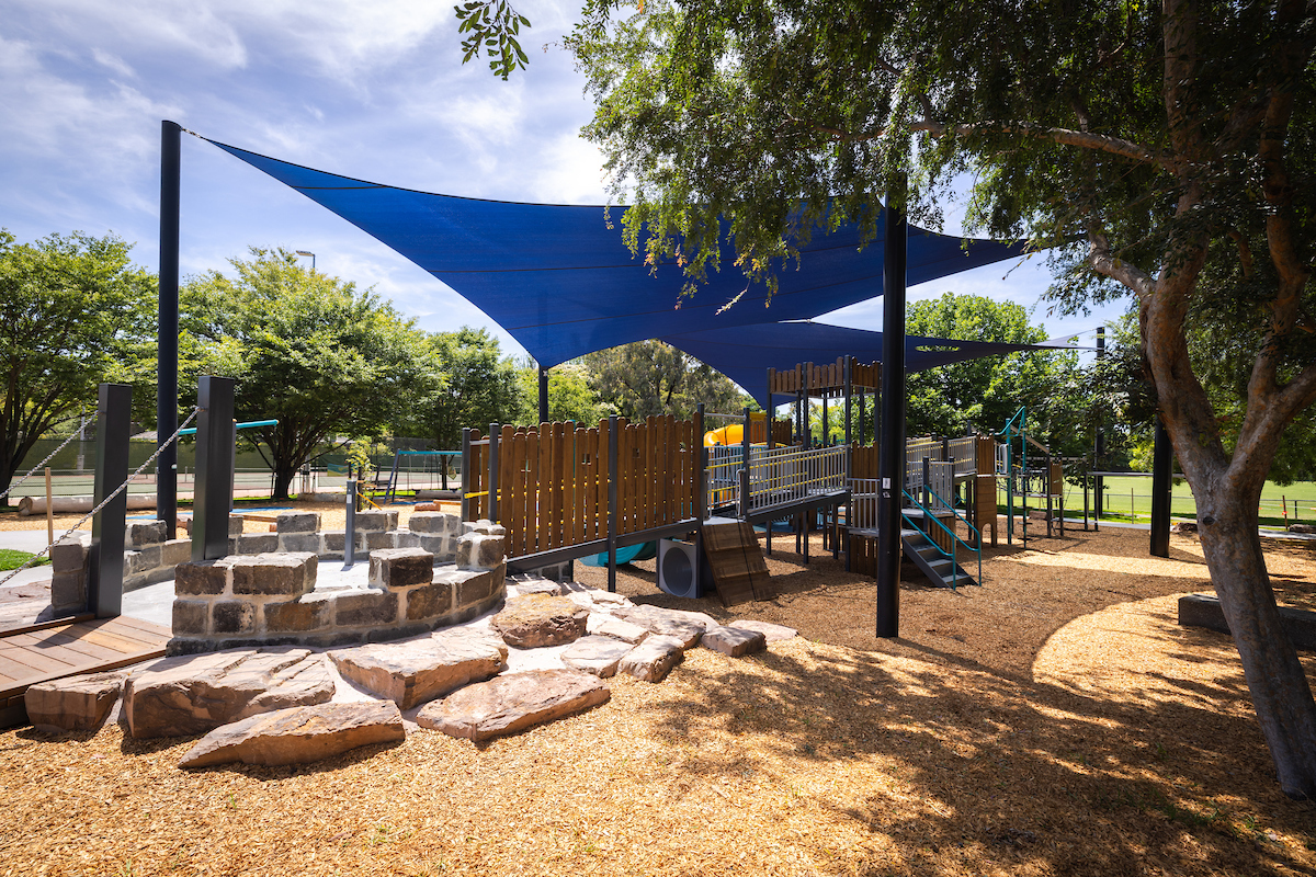 Shadecloth in a playground