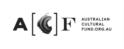 The letters A, C and F each in a different stylised font, the text Australiancultralfund.org.au on the right.