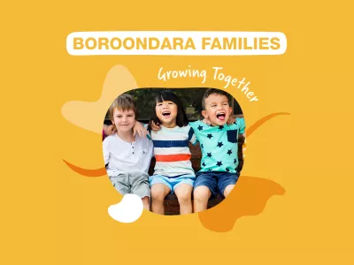 3 kids laughing and holding hands