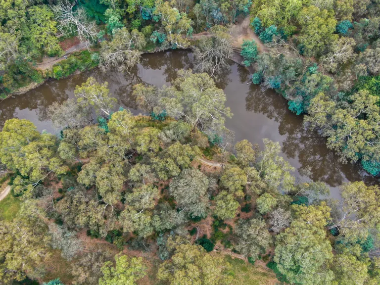 An aerial image of the Wurundjeri Heritage Trail