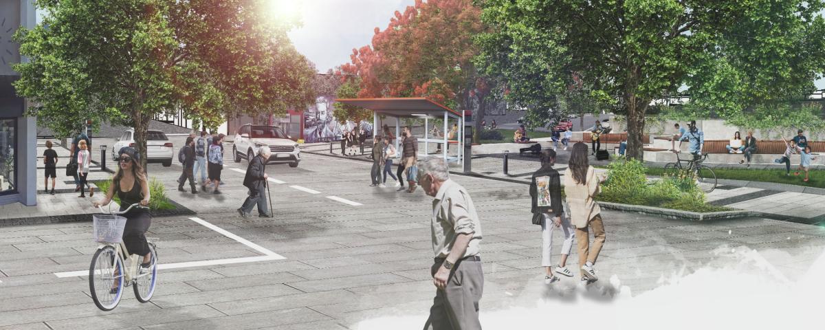 An artist's impression of the widened bridge that will go ahead as part of the Surrey Hills level crossing removal project
