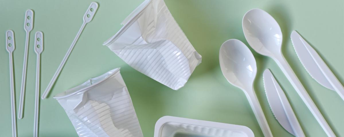 Single-use plastics including cutlery and cups