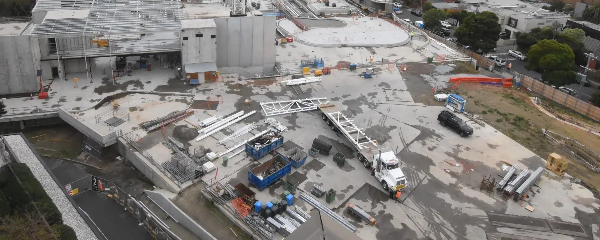 A bird's eye view of the Kew Recreation Centre redevelopment.