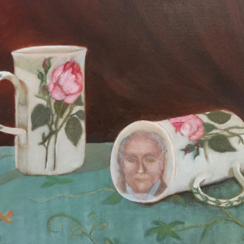 Two painted mugs
