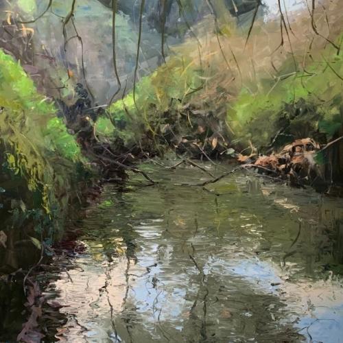 A painting by artist Joe Bundell called secrets of the creek