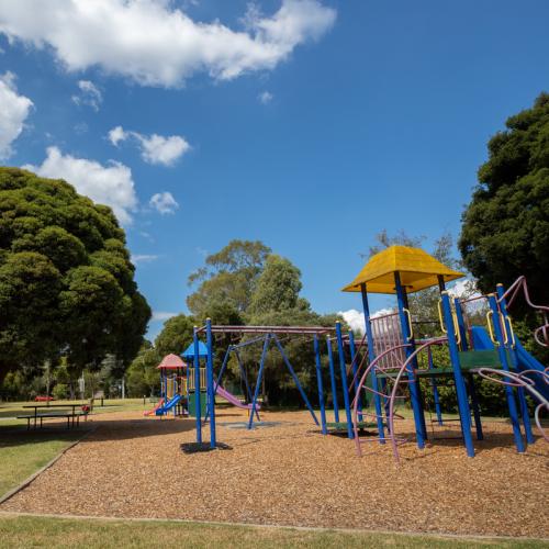 A view of the playground at Hilda Street Reserve