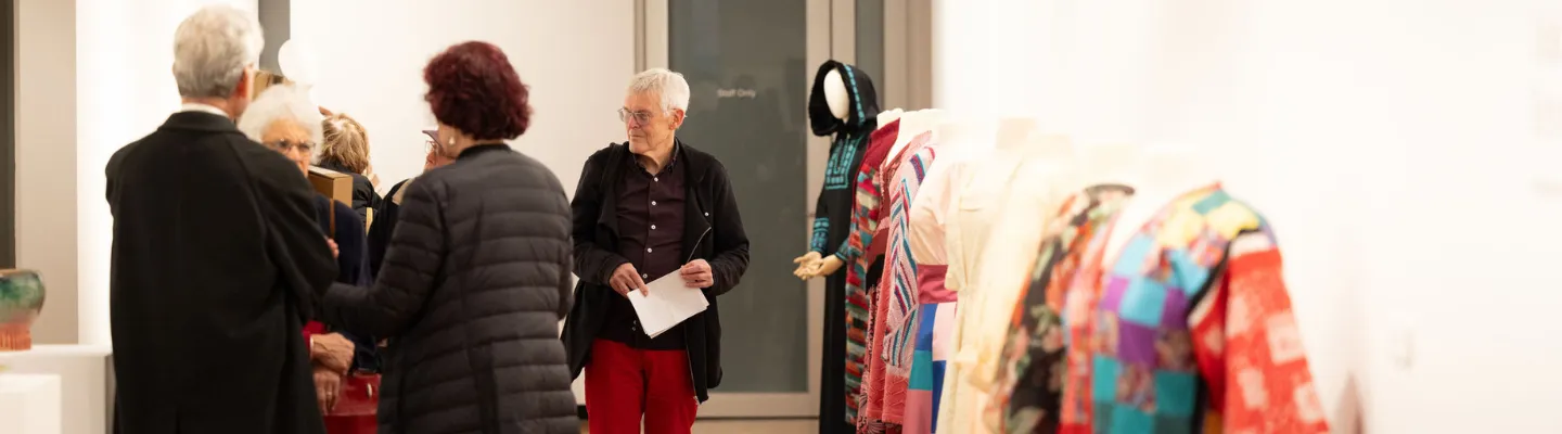 Visitors looking at Exhibition - ‘Viola Ayling and Grace James Retrospective’ by Kew Historical Society