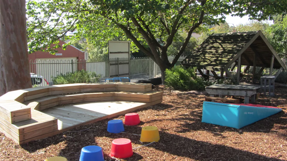 Outdoor playground at Boroondara Preschool