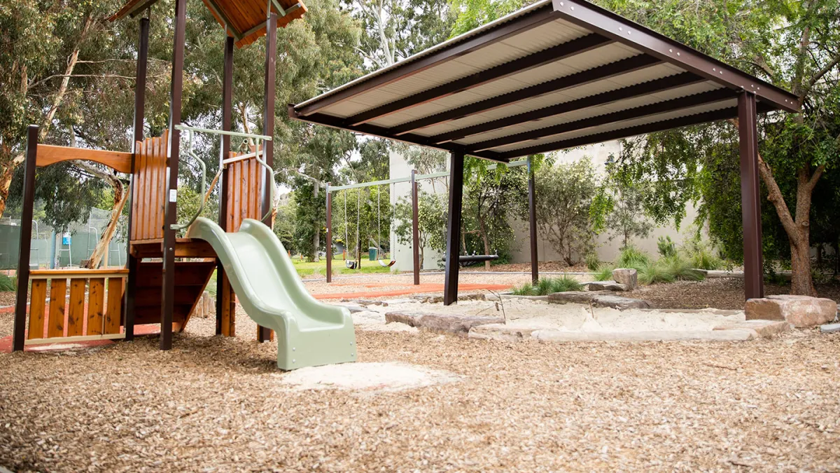 Empty play equipment at Willison Park