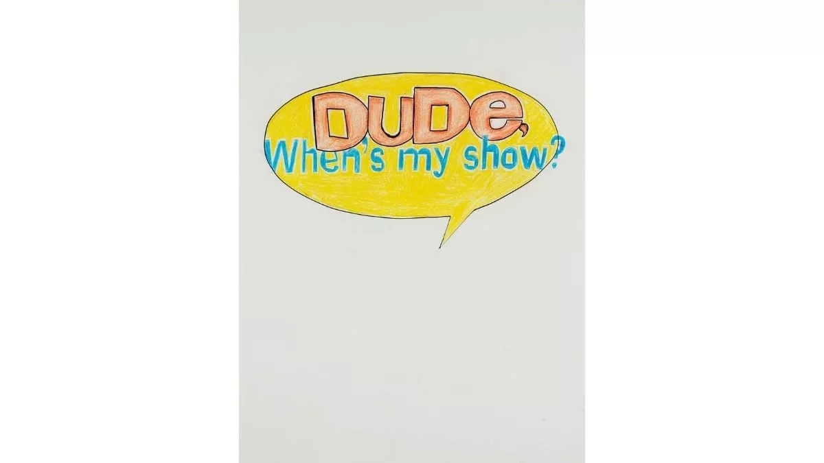 Image of the artwork dude when's my snow by the artist Benjamin Aitken
