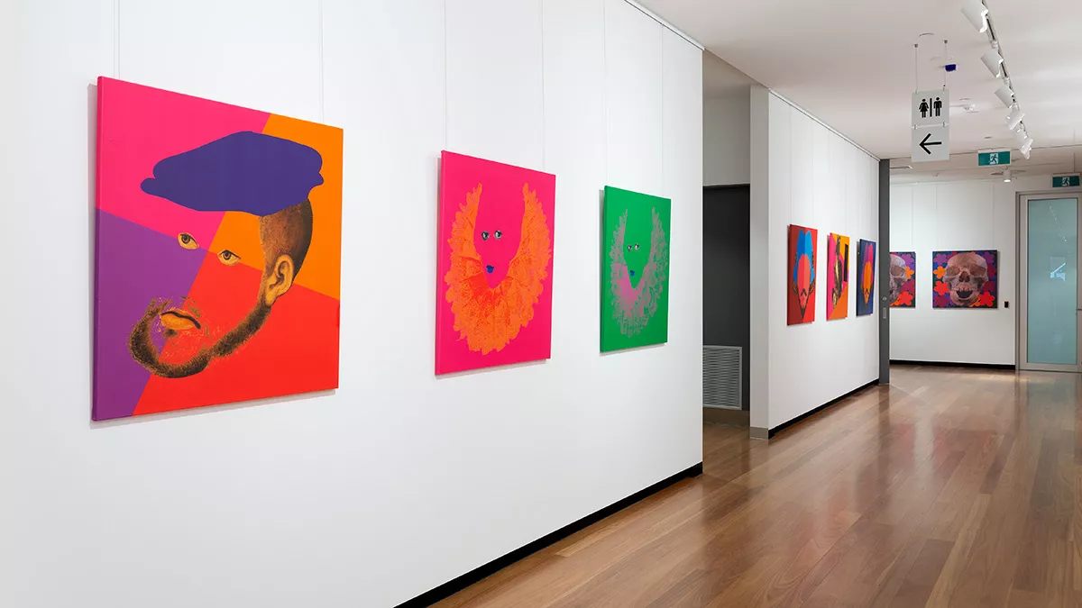 Installation view of 'Renaissance Goes Surreal' by John Ashcroft at Town Hall Gallery