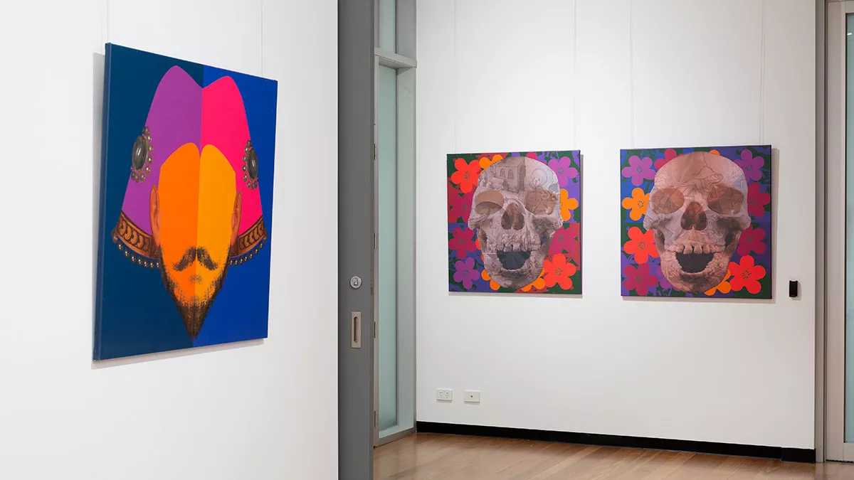 Installation view of 'Renaissance Goes Surreal' by John Ashcroft at Town Hall Gallery