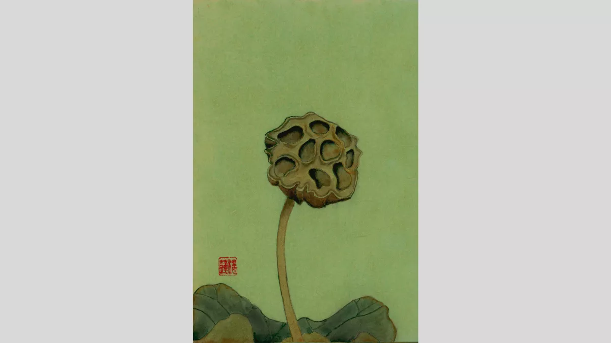 Lauren Ottaway, ‘Portrait 2’, 2020, Japanese and synthetic pigment on silk, 29 x 21.5cm, image courtesy of the artist. Sale price: $600 framed.