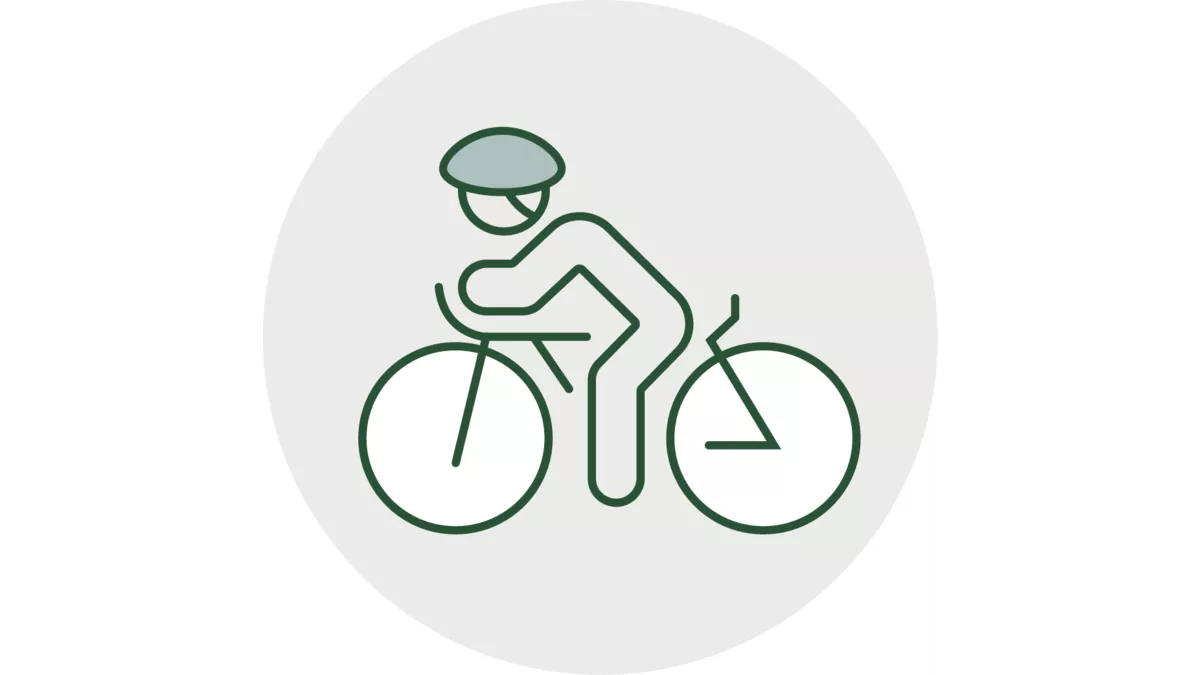 A person on a bicycle