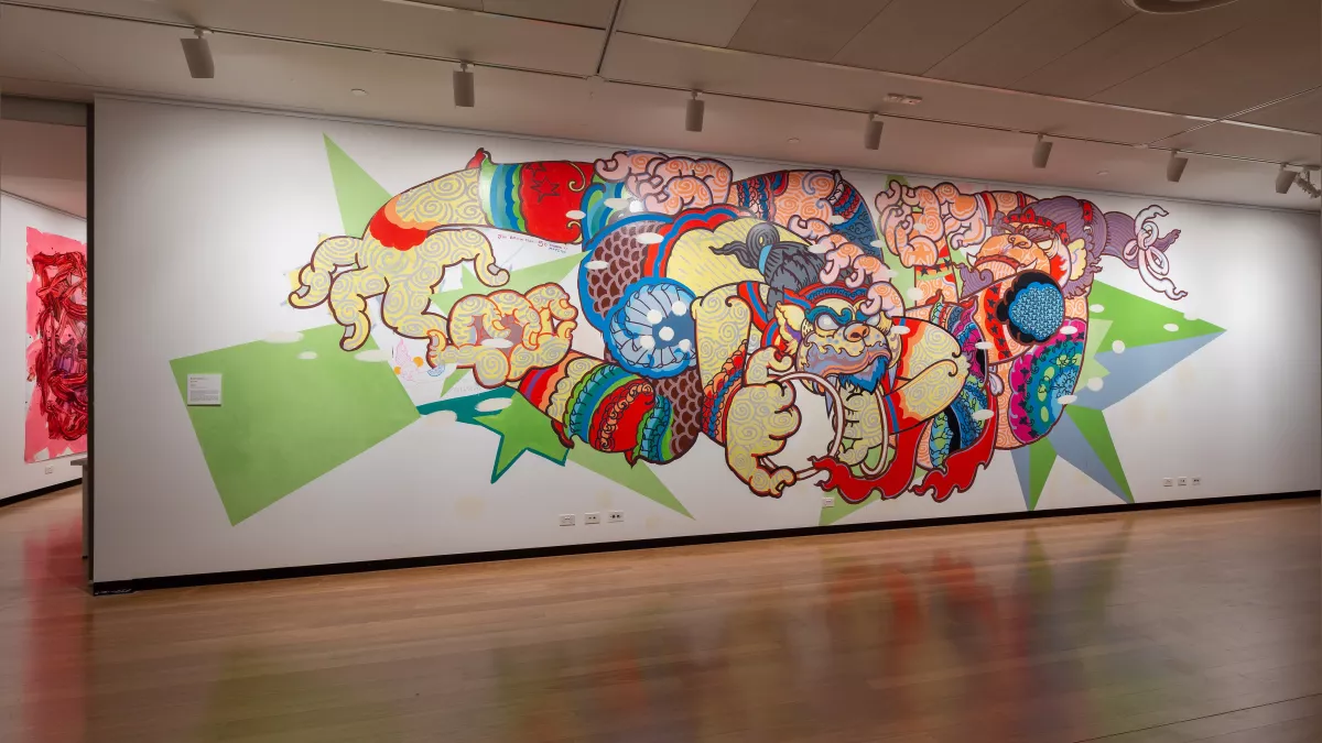 Installation view of ‘Expanded Canvas’ at Town Hall Gallery.