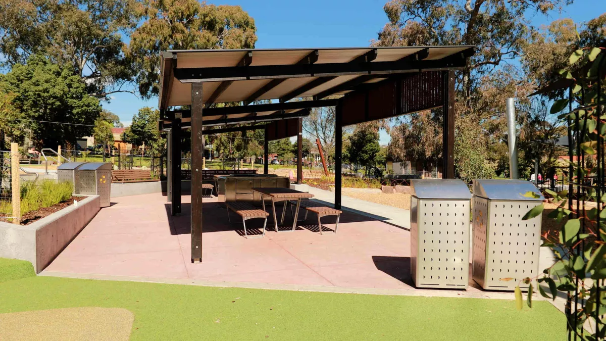 An undercover barbecue area