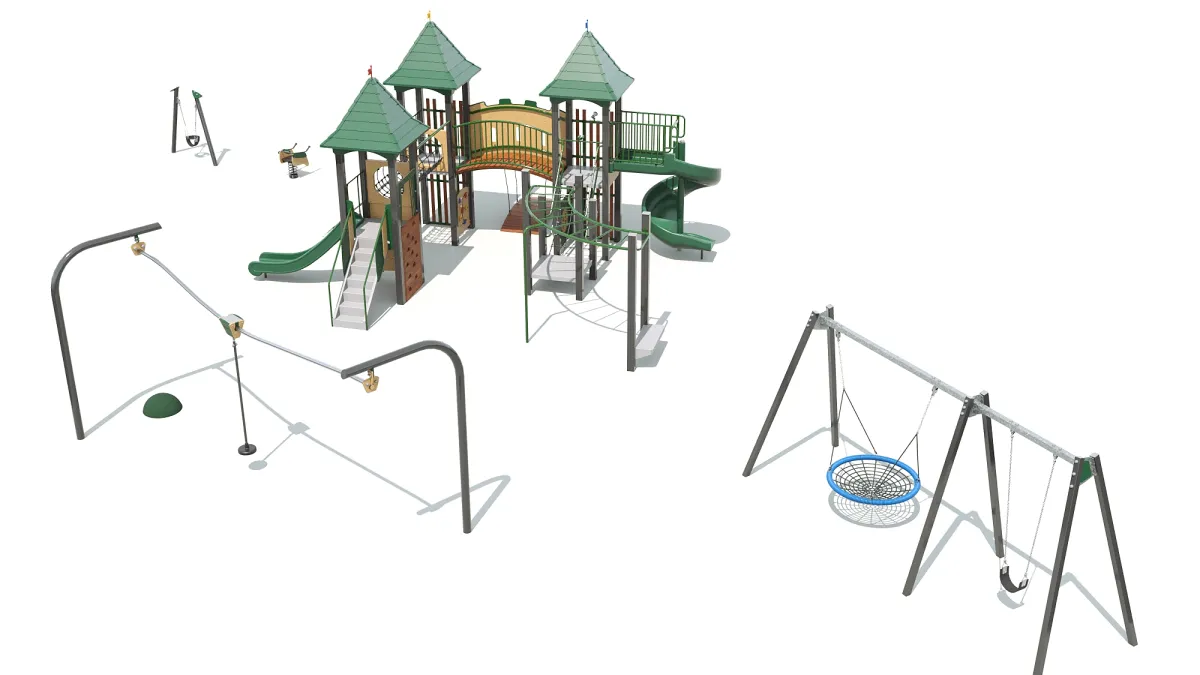 Artist mock-up of Dorothy Laver Reserve East playground upgrade