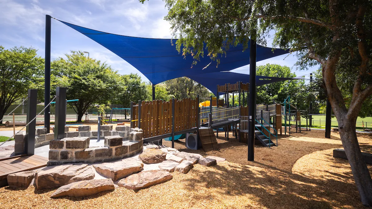Shadecloth in a playground