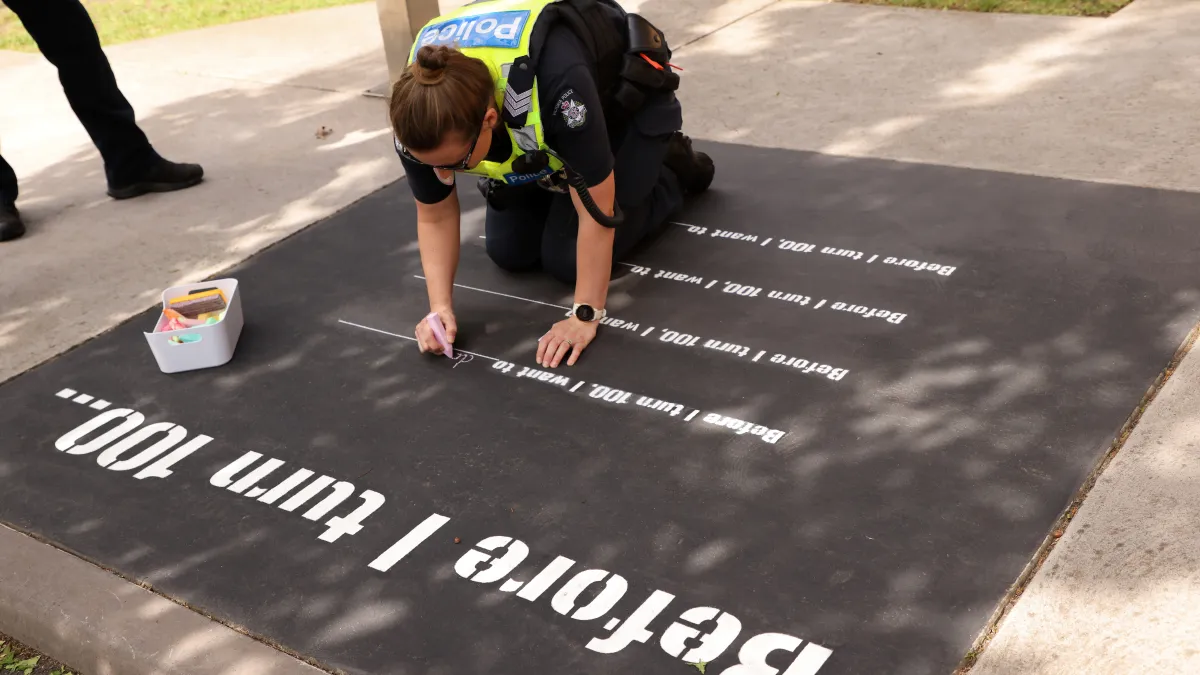 A police officer writes in response to a written prompt, 'Before I turn 100 ...'