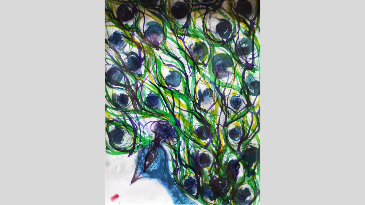Artwork of a peacock