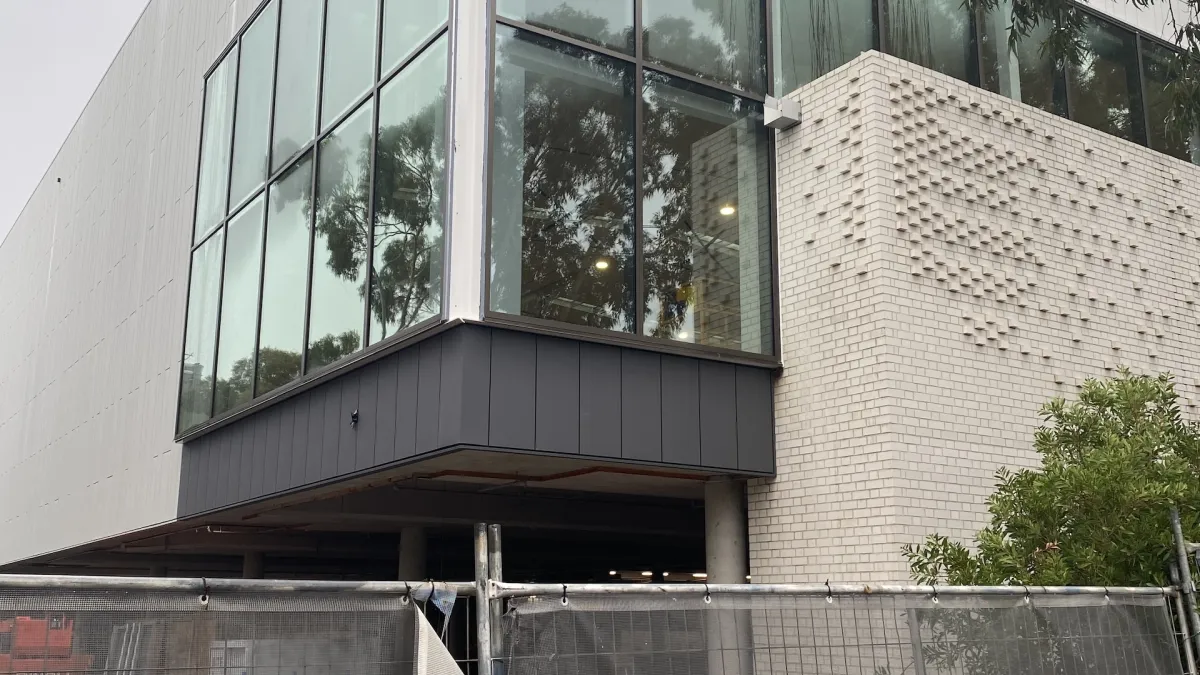 Outside Kew Rec Centre showing new car park