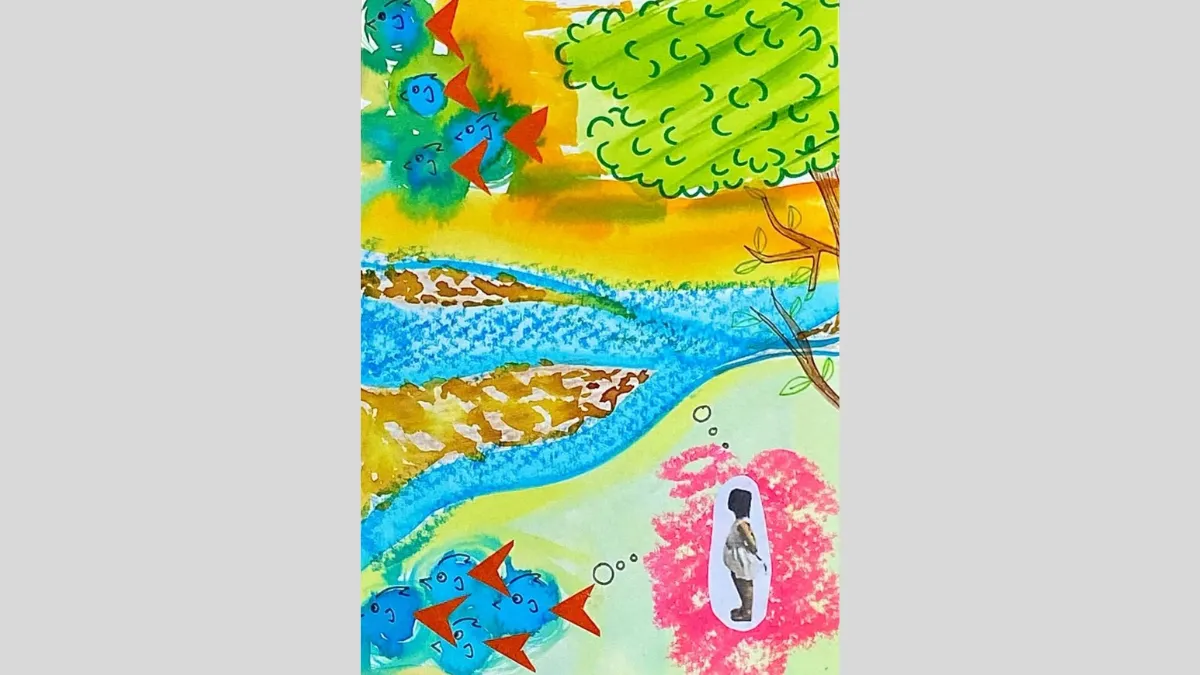 Collage of a river