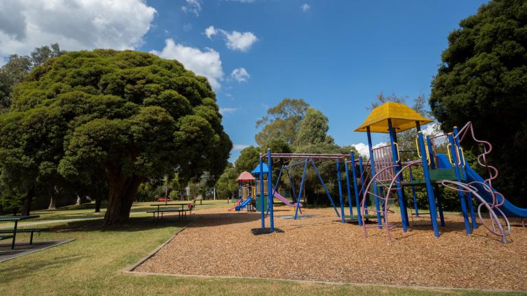 A view of the playground at Hilda Street Reserve