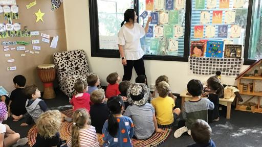 Children attending a kindergarten session at Cara Armstrong kinder
