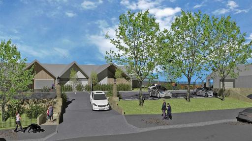 Artist's impression of the exterior of Canterbury Community Precinct viewed from Kendall Street