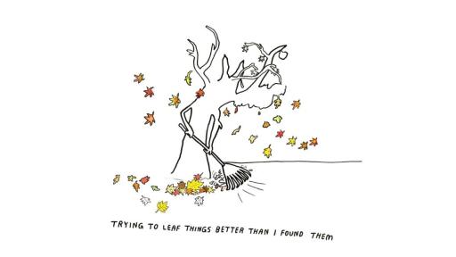 Image of trying to leaf things better by artist Kenny Pittock