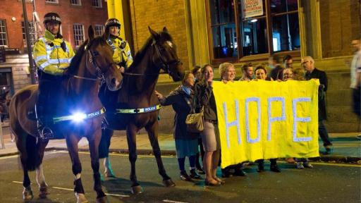 Image of Hope walk demonstration in Leeds United Kingdom