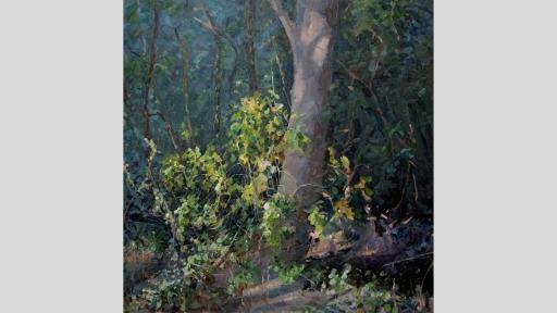 A painting by artist Joe Blundell depicts some woodland lace