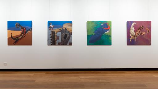 Installation view of 'Renaissance Goes Surreal' by John Ashcroft at Town Hall Gallery