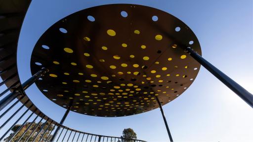 Shade structure at Central Gardens playground