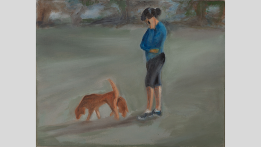 Amanda Lazar, ‘In the Park 1’, 2020, oil on canvas, 28 x 35cm, image courtesy of the artist. Sale price: $500.