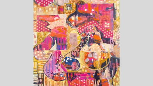Joy Mackey, ‘Corporeal’, 2020, mixed media on canvas, 106 x 106cm, image courtesy of the artist. Sale price: POA.