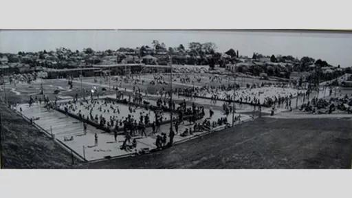 A busy pool.
