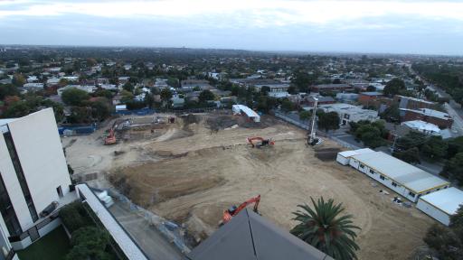 Progress image of Kew Recreation Centre from April 2021